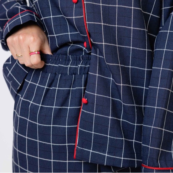 New The Happily Eva After Collection The Tonino Pajama Set XS 100% Cotton Plaid - Picture 6 of 15